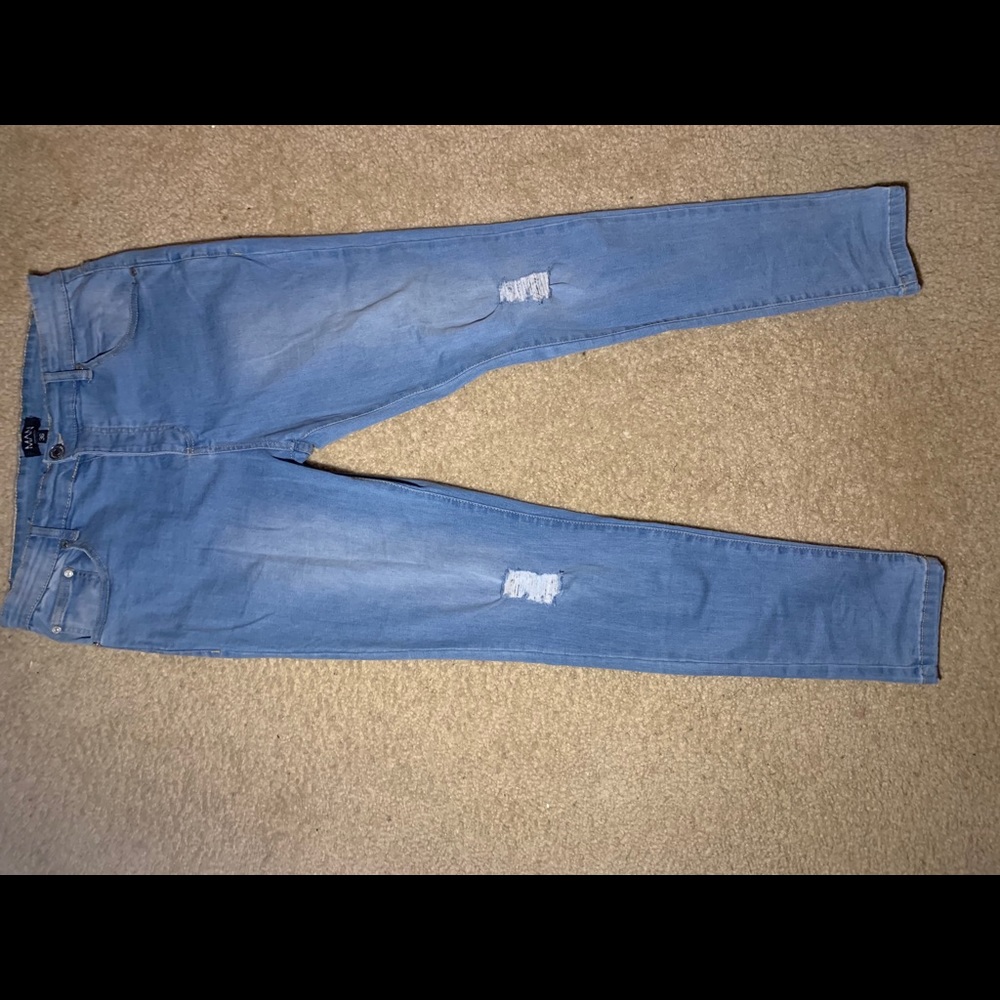 Skinny Blue Jeans with rips